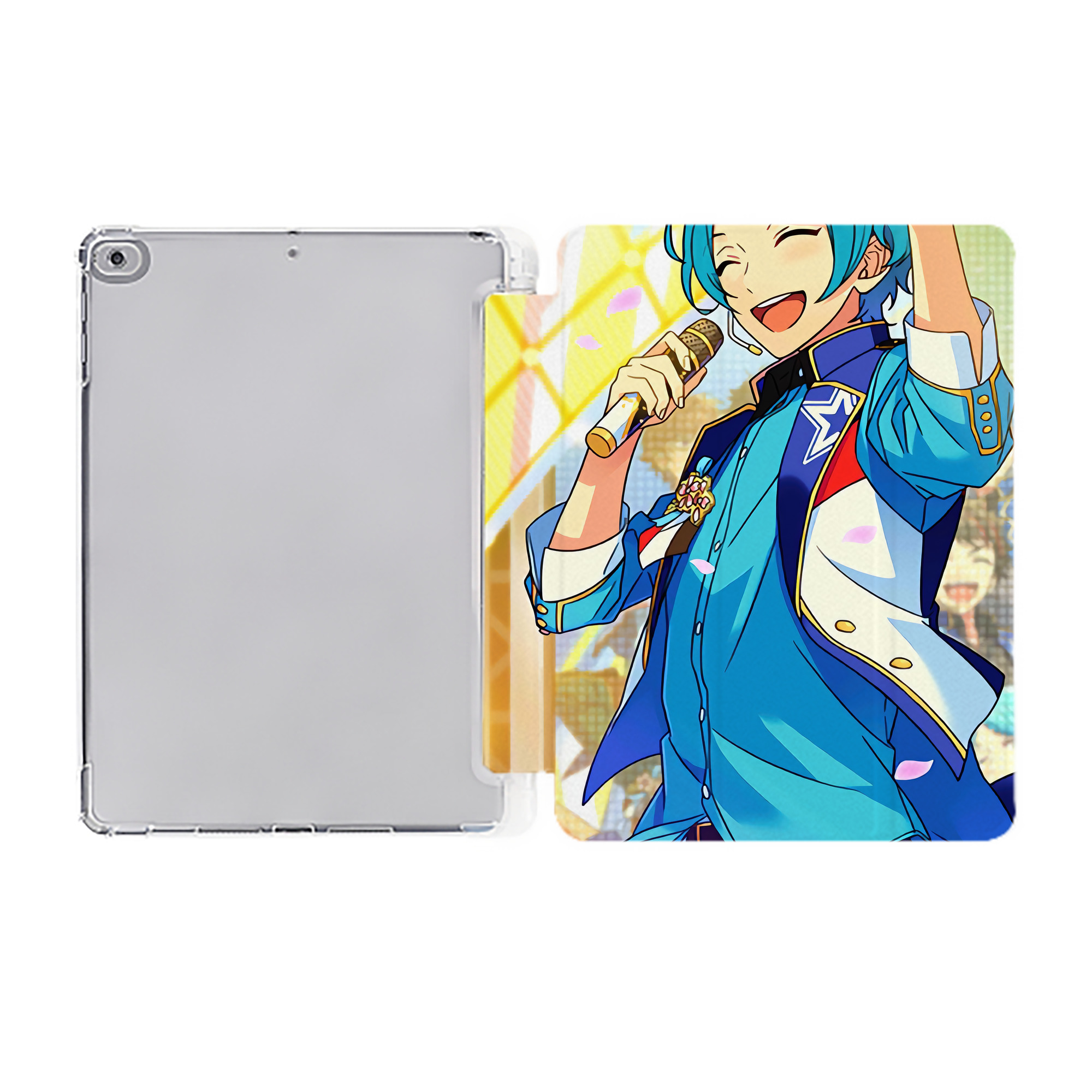 （画像用） あんさんぶるスターズ! Ensemble Stars IPad ケース ペン収納付き 三つ折りスタンド PUレザー×シリコン 対応機種9.5/10.5/10.9インチ
